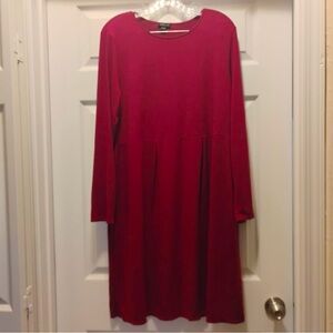 J. Jill Wearever Collection Burgandy Dress Size L Basic Comfort Style